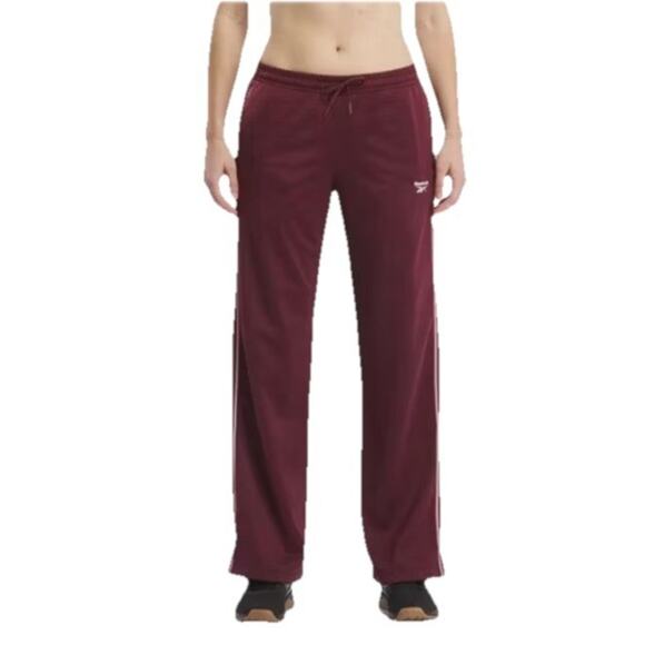 Reebok Women's Maroon Identity Back Vector Tricot Track Drawstring Pants Size 4X - Picture 1 of 12